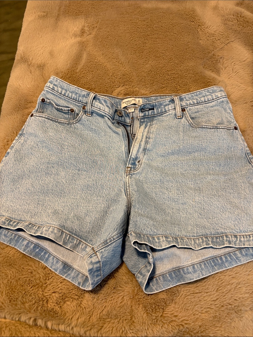 Light Wash Denim Women’s Shorts - High-Rise